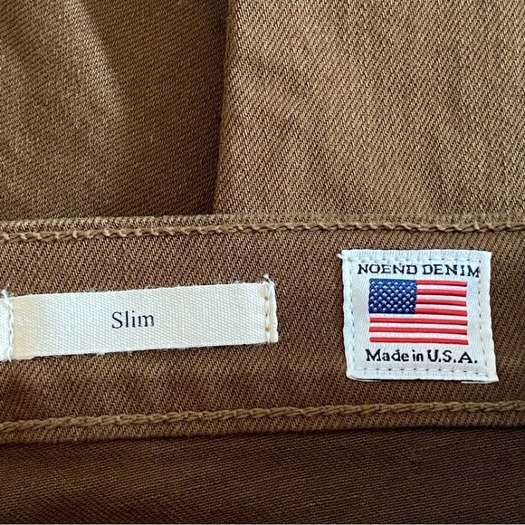 NOEND Denim Men’s Brooklyn Stretch Slim Fit Brown Jeans 34x30 Capsule Wardrobe - Picture 5 of 11